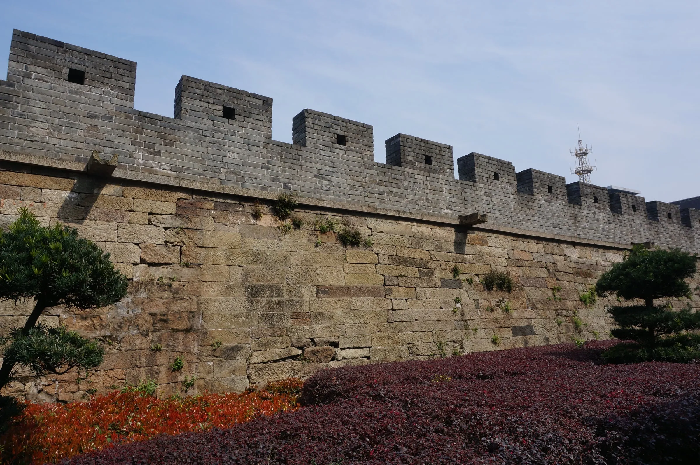 What remains of the Sheng County city wall, near Culture Square, where the south gate stood.